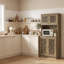 Armoire de cuisine 4 portes avec tablette à micro-ondes H 64,7 po Arrastia