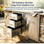 Armoire combinée à 3 tiroirs et grande porte pour barbecue pour l'extérieur de l'îlot de cuisine pour l'extérieur