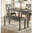 Transitional Dining Setdining Table Bench X Side Chairs Upholstered Seats Wooden Dining Kitchen Furniture