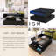 Table basse relevable avec 2 tiroirs, table basse carrée moderne avec plateau en verre-833690690