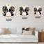 Empowered Cosmic Women Geometric Goddess Series Black and White IV - Modern wall clock-59913063