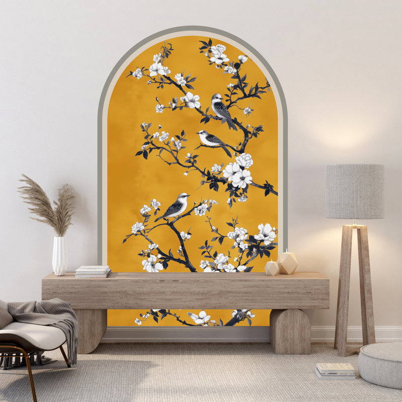 Peel and Stick Floral Wallpaper, Removable Botanical Non-Wall Damaging Wall Decal, 71" H x 40" W