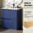 Blue 30" Bathroom Vanity Featuring Ceramic Sink, Dual System, 8" Pre-Drilled Faucet Holes And -Proof Structure In With Fluted Design, Extension Drawers, Glossy Countertop Connect Panel Between Drawers-1422153241
