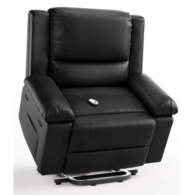 Power Lift Recliner Chair - Heat and Massage, PU Leather Electric Lift Recliner for Elderly & Mobility Impaired, Adjustable Back and Legs, Heavy Duty Lift Chair for Seniors
