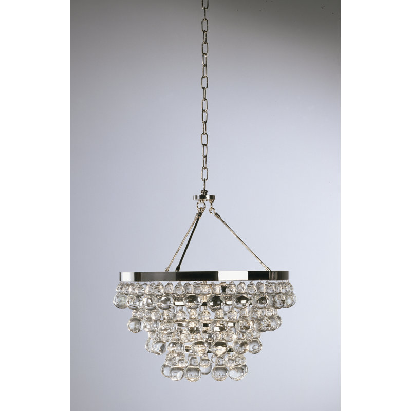 Bling 4 - Light Chandelier, Polished Nickel