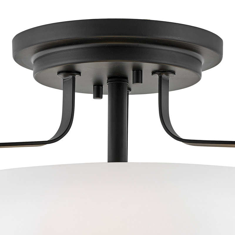 Harper 14.5-in 3-Light Semi-Flush Mount Retro Ceiling Light