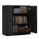100% Solid Wood 3-Shelf Bookcase with Solid Doors and Adjustable Shelves