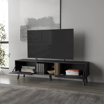 TV Stand With 2 Doors And Open Storage