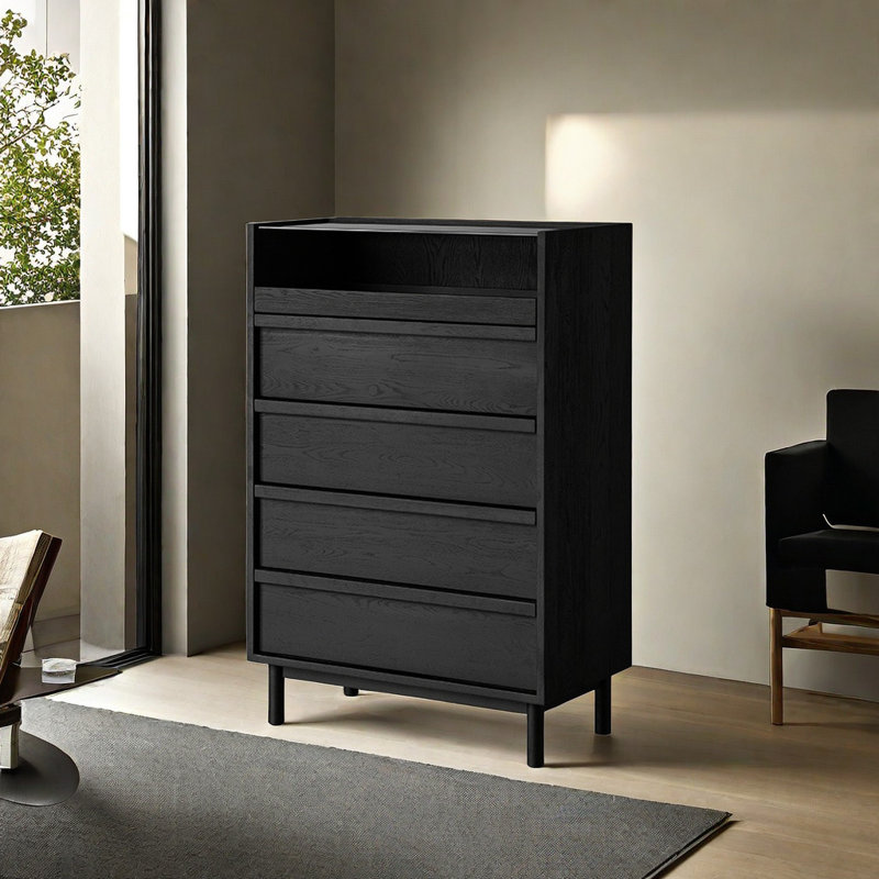 Black Elegant And Simple Accent Cabinet