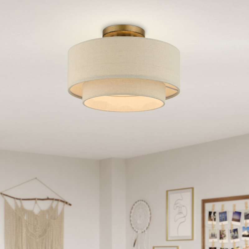 Plafonnier semi-encastré 1 lumière Charleeann 13 cm