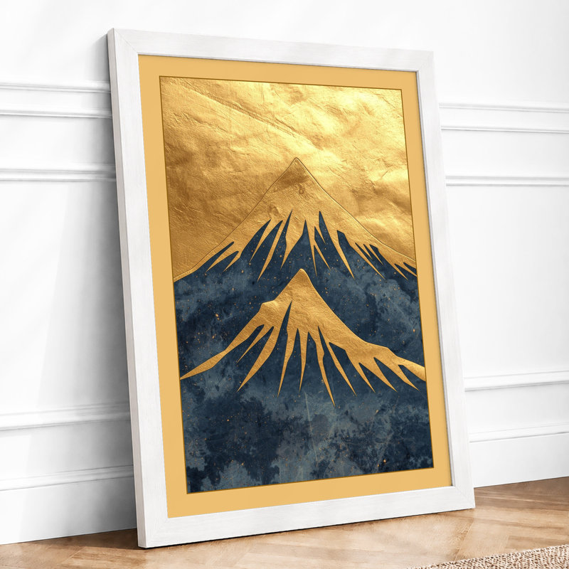 Angular Mountain Peak Art Deco - Print, A4 - 29.7 x 21.0 cm, White