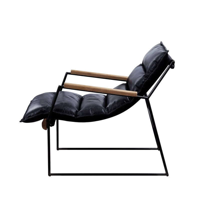 Chaise d'appoint, fauteuil avec structure en métal