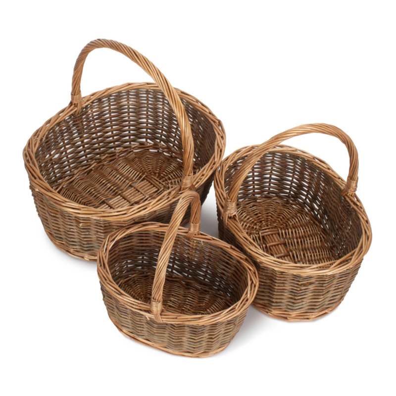 Wicker Laundry Set with Handles