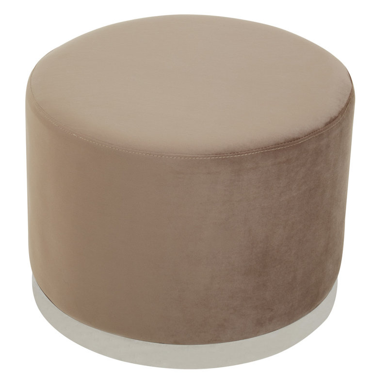 Aidan-Joseph Accent Stool, Silver, Mink