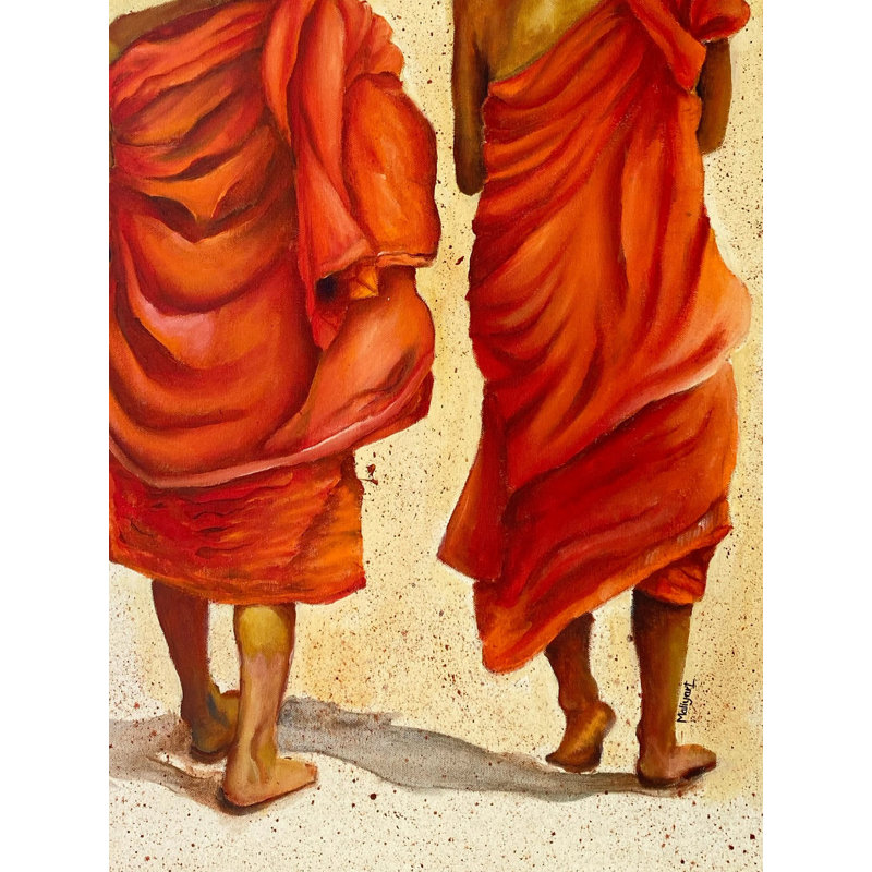 Enfant moine | Acrylique sur toile | Par Maliya Pandey