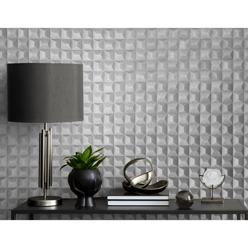 Romero 10m x 53cm Wallpaper Roll, Grey
