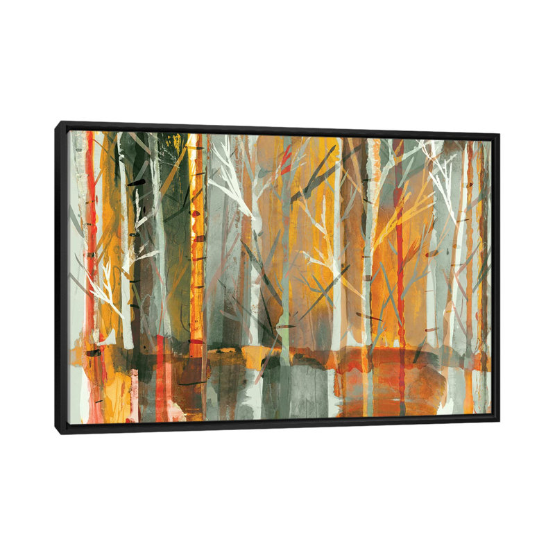 «Sunset», impression sur toile, H 18 po x l 26 po x P 1,5 po, Toile avec cadre noir, Pas de tapis