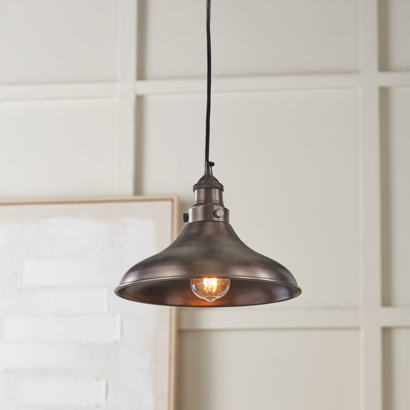 1 - Light Bowl Pendant, Bronze