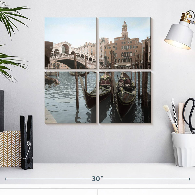 Mehar Rialto Bridge Gondolas, 18" H x 18" W