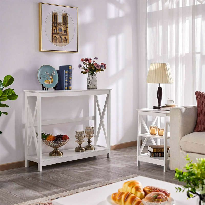 Annam 101cm Console Table, White