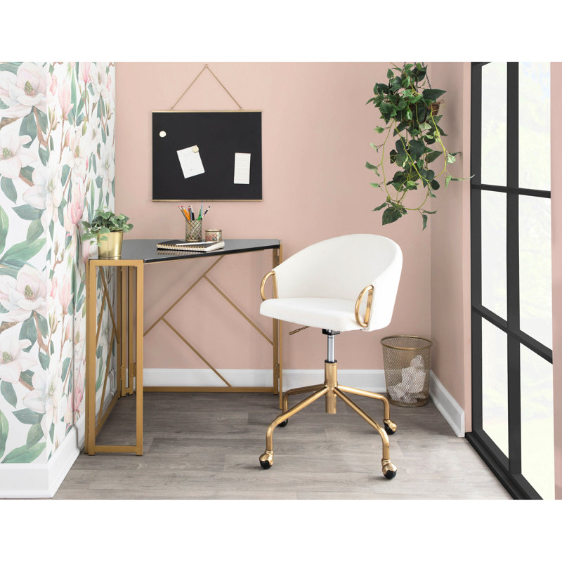 Chaise d'appoint avec roulettes, pieds en métal