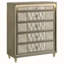Commode 5 tiroirs Mika Ivory / Camel