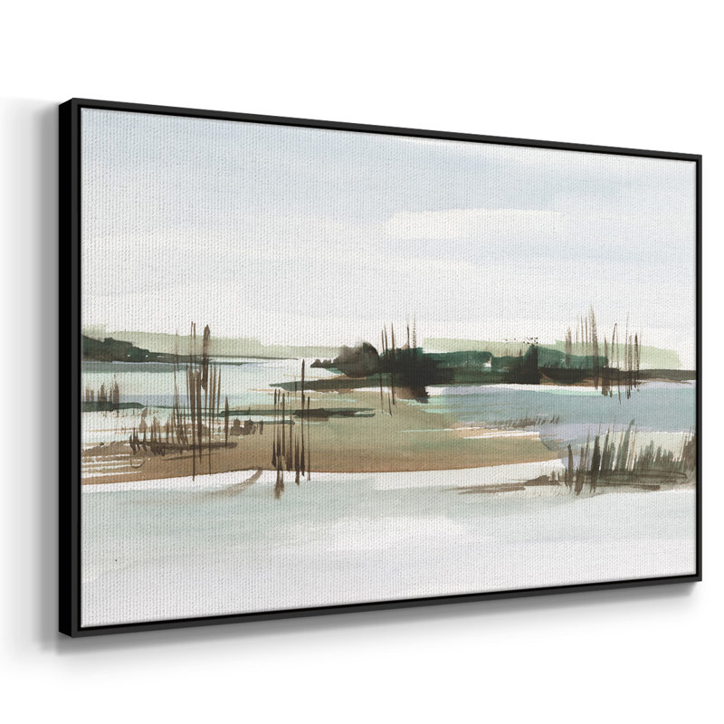 Marsh Reeds I, reproduction d'art sur toile, Noir, H 25 po x l 37 po x P 2 po