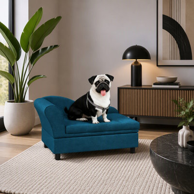 Sofa pour chien avec dossier et rangement
