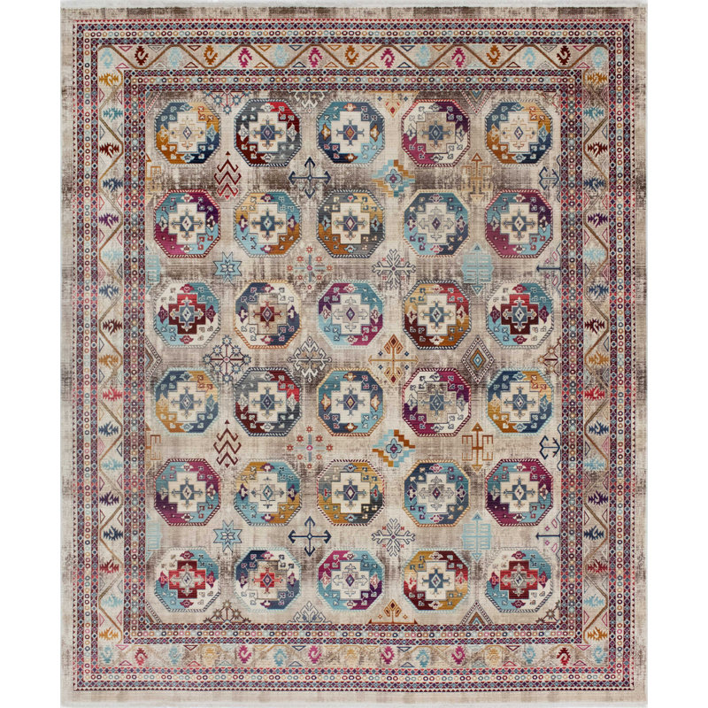 Lucha Geometric Indoor Rug, Rectangle 3'11" x 5'9"