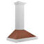 ZLINE 36 in. Convertible DuraSnow Stainless Range Hood with Copper Shell and Handle (KB4SNX-C-36)