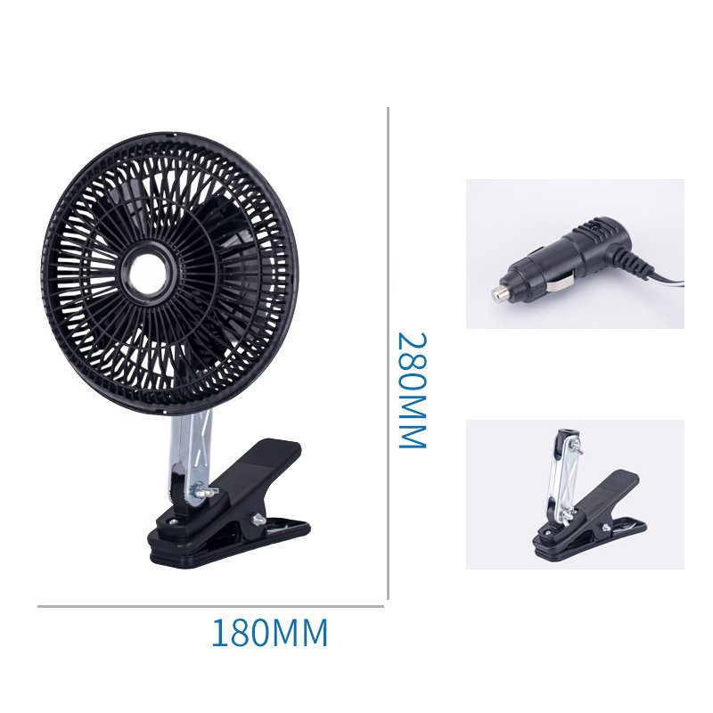 Ventilateur de voiture avec vitesse réglable fixé à la voiture, B