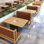 Banc rembourré en similicuir Light Luxury