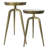 Brass and Marble End Table Set