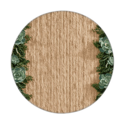 Tapis d'intérieur et d'extérieur brun Botanical