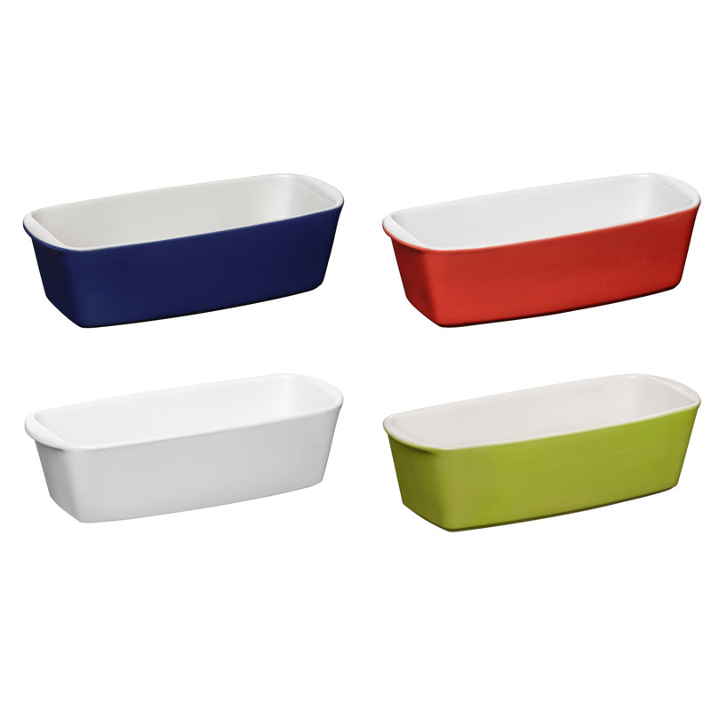 Symple Stuff Ovenlove Rectangle Ceramic Baker Bakeware, Lime Green
