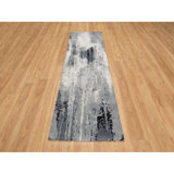 One-of-a-Kind 2'6" X 8' New Age Runner Wool Area Rug Black