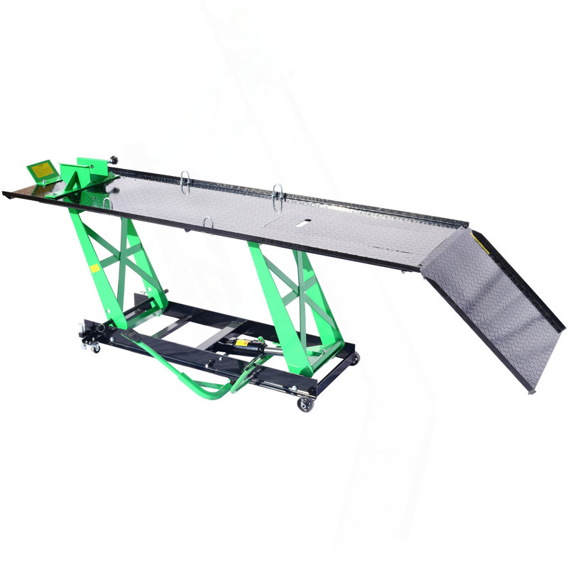 Élévateur de moto hydraulique - capacité de 1000 lb, treuil de levage, support de vérin, pour mécanicien, ateliers, maisons