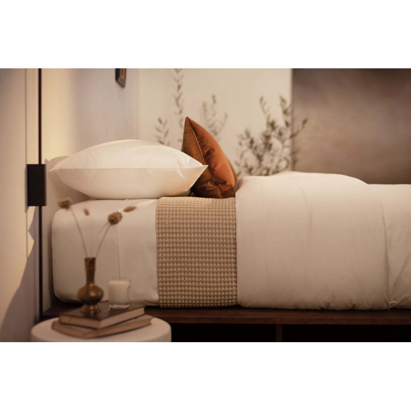 Classic Cotton Sateen Sheet Set, White, Cal King Sheet Set with 2 King Pillowcases