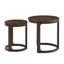 Ensemble de tables basses rondes rondes rondes 24 pouces 24PC, table d'appoint de style rustique Mid-Century, table de bout pour salon, bureau, appartement, brun foncé-561423638