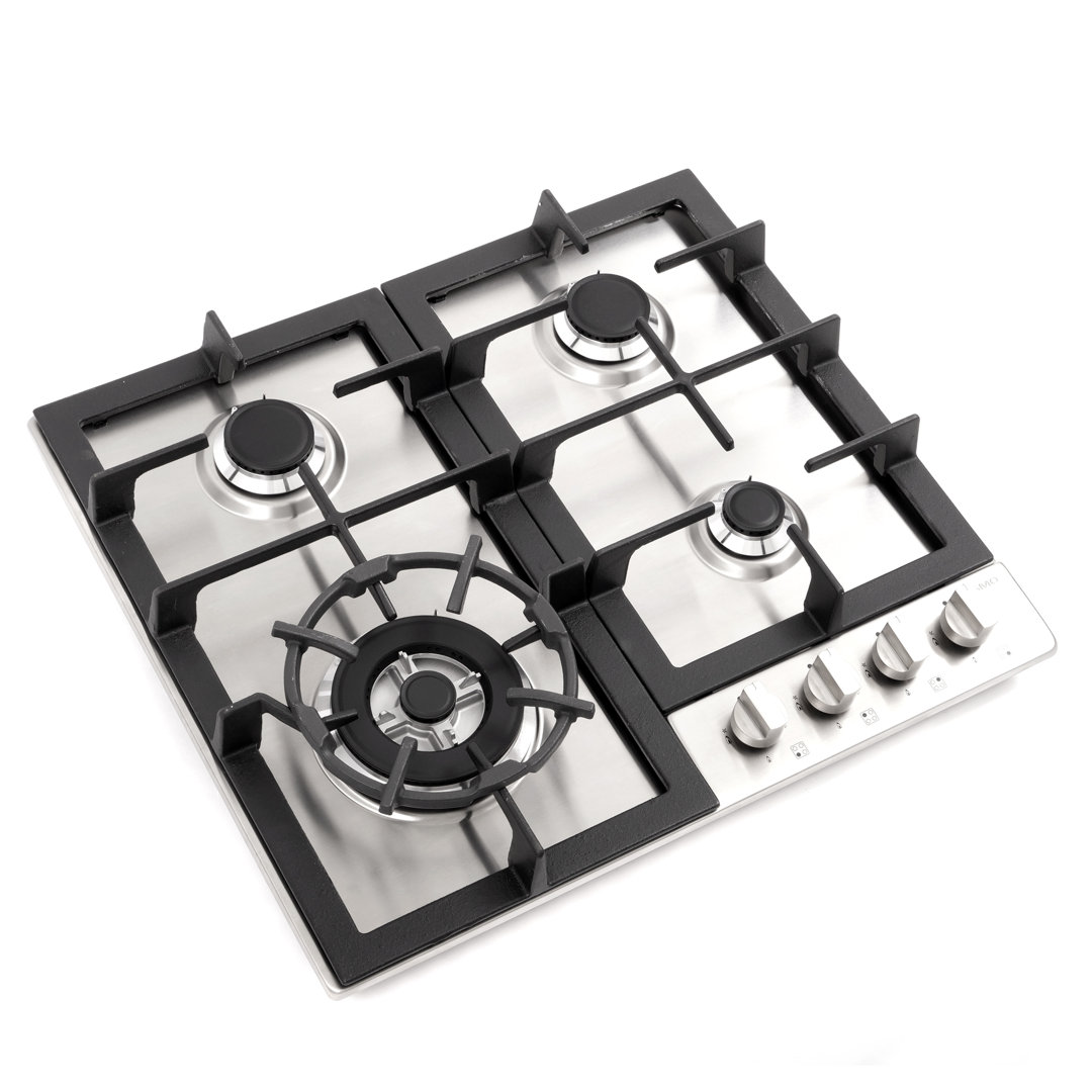 Cosmo 24" Stainless Steel Natural Gas 4 Burner Cooktop Cosmo