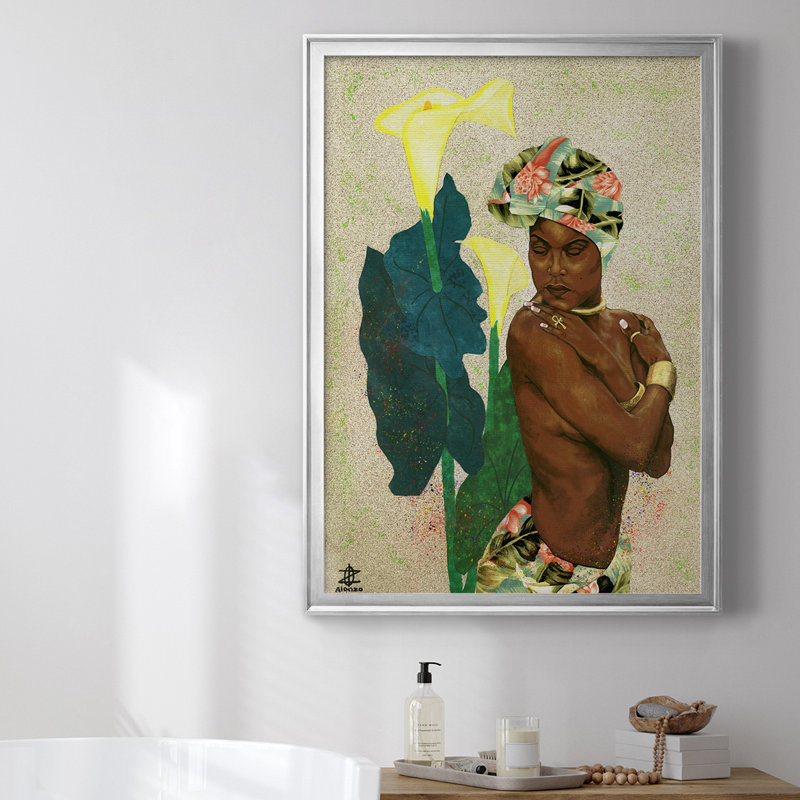 «Woman Strong II», toile encadrée de qualité supérieure - prête à être accrochée, H 30,5 po x l 22,5 po x P 1 po, Argent