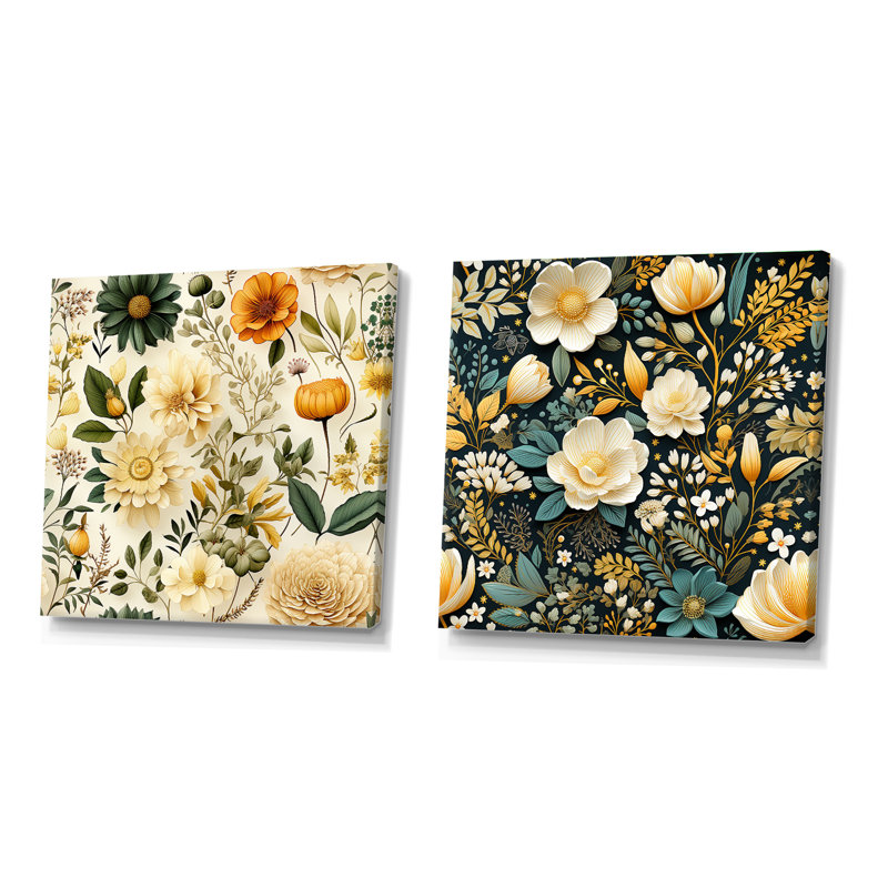 Motif floral bohème Wanderlust, Toile tendue, H 30 po x l 61 po