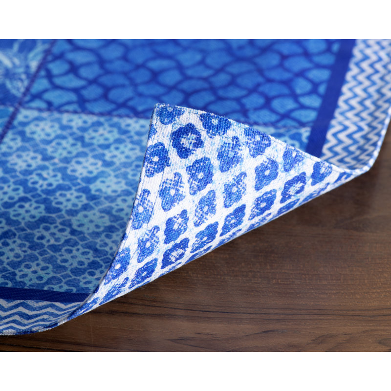 Maison d'Hermine Indigo Love, ensemble de 4 napperons 100 % coton - 33 x 48 cm