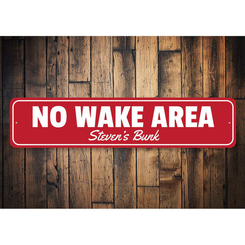 Plaque en aluminium No Wake, H 6 po x l 24 po x P 0,063 po