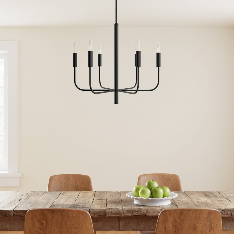 Tedder 6-Light Chandelier, Aged Iron