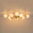 10 - Light Spiral Accents Opal Glass Globe Linear Semi Flush Mount