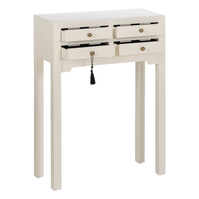 Oriental Console Table, 85 H x 63 W x 26 D cm, Off White
