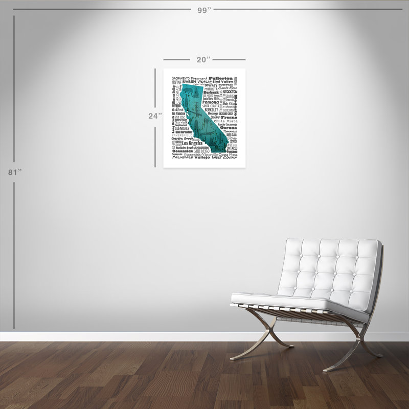 «State Your Name California», impression roulée, H 24 po x l 20 po x P 0,1 po