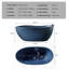 Baignoire de trempage autoportante 67 po. X 31,5 po avec texture de roche.-128948206