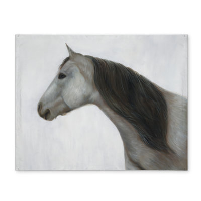 Winter Horse Rustic White Placemat | Bedroom Home Decor
